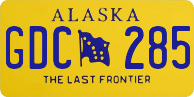 AK license plate GDC285