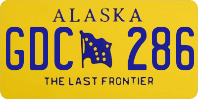 AK license plate GDC286