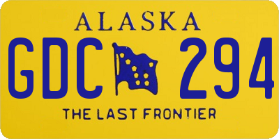 AK license plate GDC294