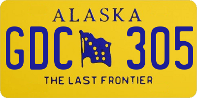 AK license plate GDC305
