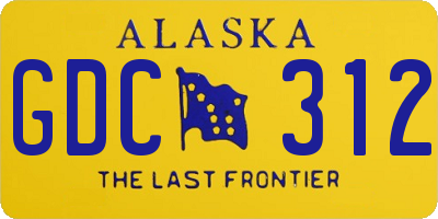AK license plate GDC312