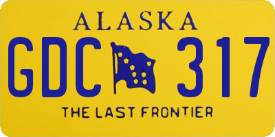 AK license plate GDC317
