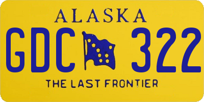 AK license plate GDC322