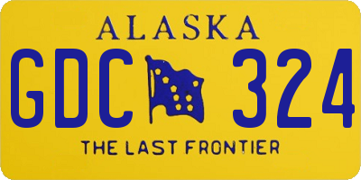 AK license plate GDC324