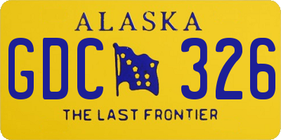 AK license plate GDC326