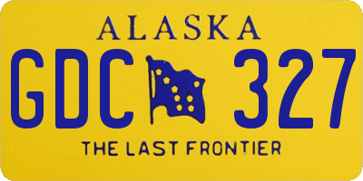 AK license plate GDC327