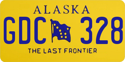 AK license plate GDC328