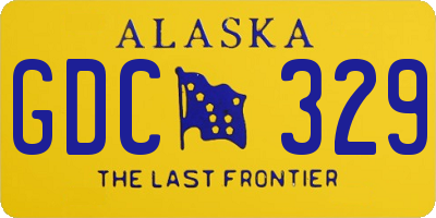 AK license plate GDC329