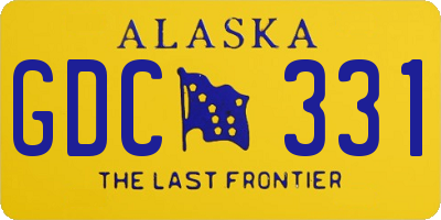 AK license plate GDC331