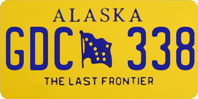 AK license plate GDC338