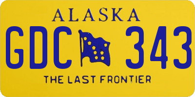 AK license plate GDC343