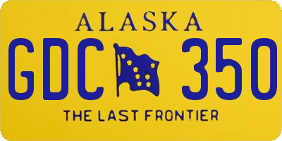 AK license plate GDC350