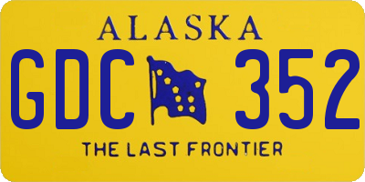 AK license plate GDC352