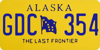 AK license plate GDC354