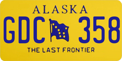 AK license plate GDC358