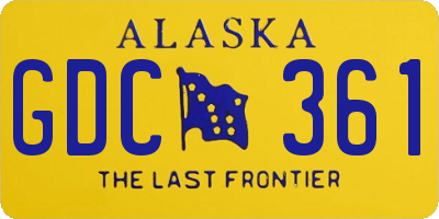 AK license plate GDC361