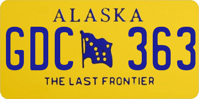 AK license plate GDC363
