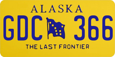 AK license plate GDC366