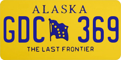 AK license plate GDC369