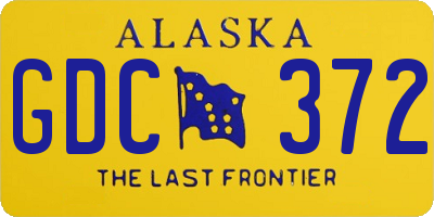 AK license plate GDC372