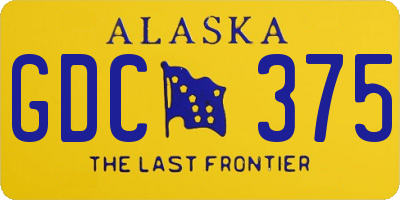 AK license plate GDC375