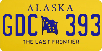 AK license plate GDC393