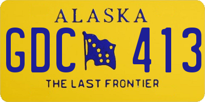 AK license plate GDC413