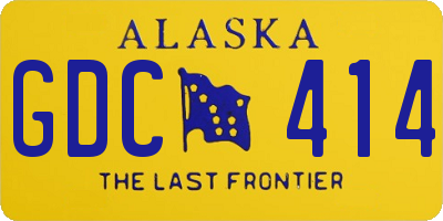AK license plate GDC414