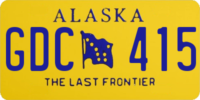 AK license plate GDC415