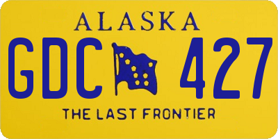 AK license plate GDC427
