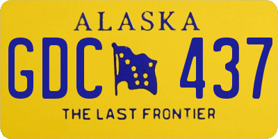 AK license plate GDC437
