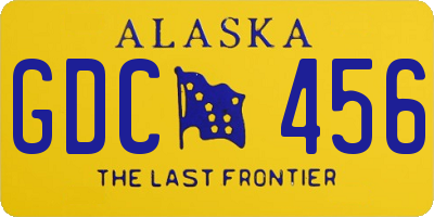 AK license plate GDC456