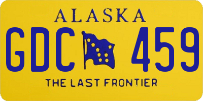 AK license plate GDC459