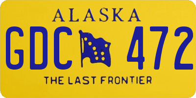 AK license plate GDC472