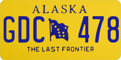 AK license plate GDC478