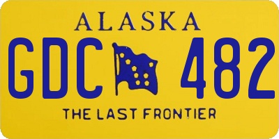 AK license plate GDC482