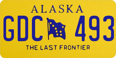 AK license plate GDC493
