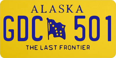 AK license plate GDC501