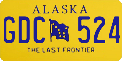 AK license plate GDC524