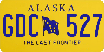 AK license plate GDC527