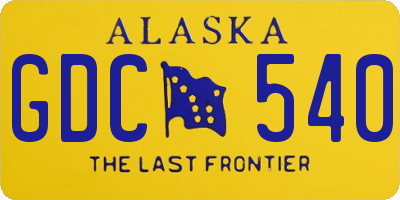 AK license plate GDC540