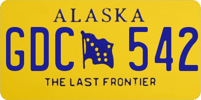 AK license plate GDC542