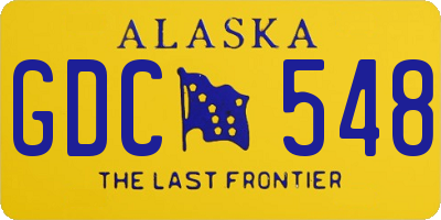 AK license plate GDC548