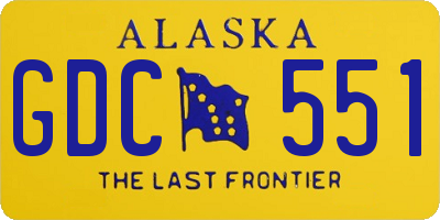 AK license plate GDC551