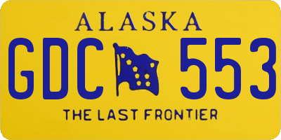 AK license plate GDC553