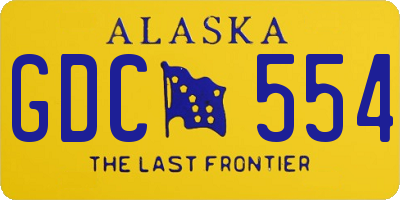 AK license plate GDC554