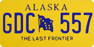 AK license plate GDC557