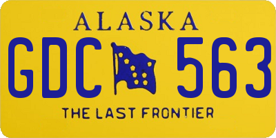AK license plate GDC563