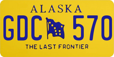 AK license plate GDC570