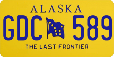 AK license plate GDC589